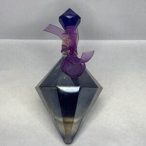 Vintage Pier 1 Imports Bath Foam Made in Italy Purple Glass Bottle Discontinued